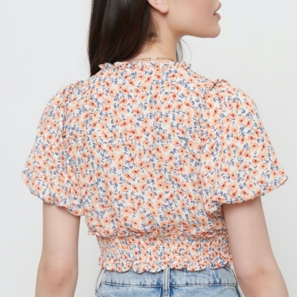Dynamite Orange and White Crop Top - Picture 4 of 9